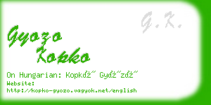 gyozo kopko business card